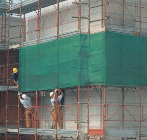 Groen steigernet Cover OC30 op steiger