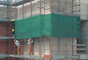 Groen steigernet Cover OC30 op steiger